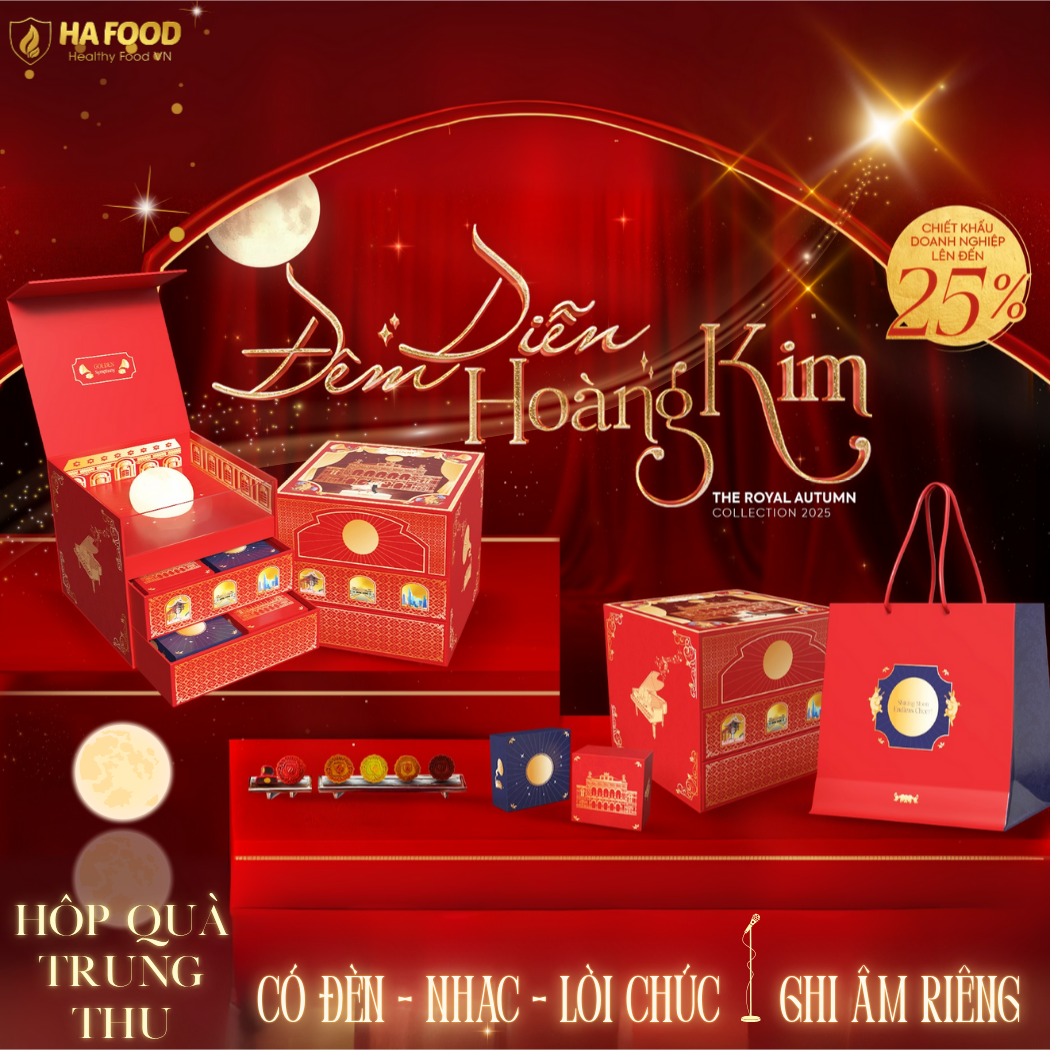 Đêm Diễn Hoàng Kim SET 3 (4 BÁNH 150GR + 4 BÁNH 60G + 1 TRÀ)
