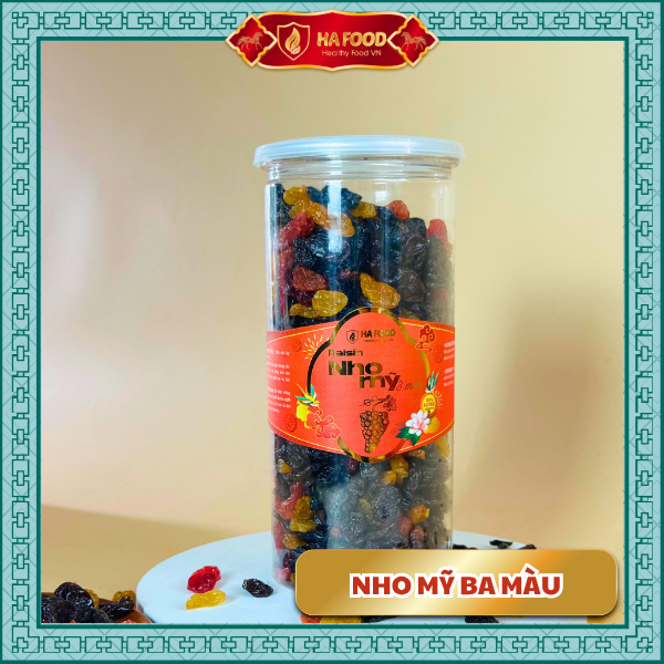 Nho Mỹ Sấy 3 màu Hafood