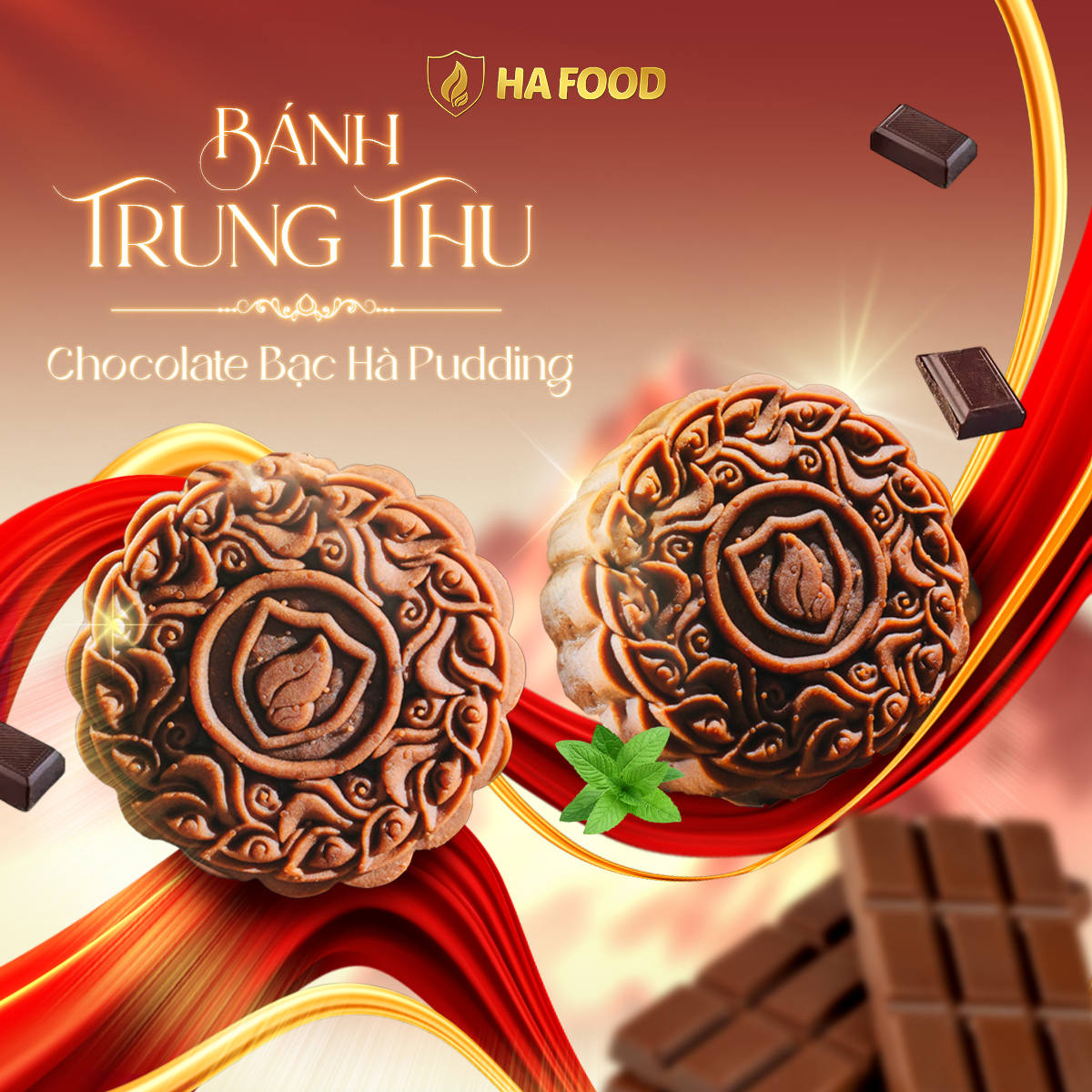 BÁNH CHOCOLATE BẠC HÀ PUDDING