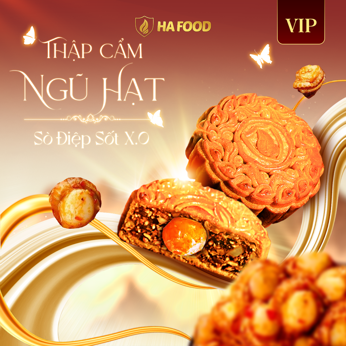 BÁNH THẬP CẨM NGŨ HẠT SÒ ĐIỆP SỐT BƠ TỎI